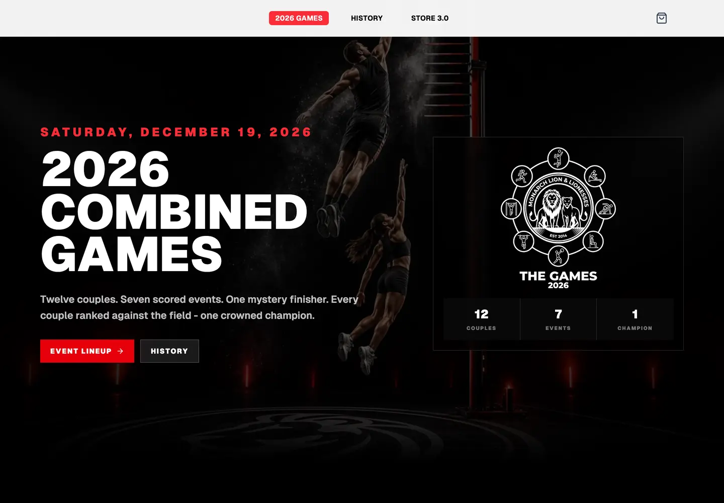 Live site for a games and apparel shop anniversary.