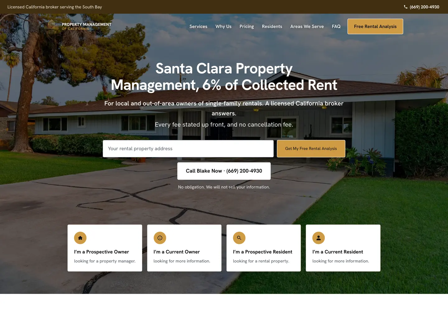 Live hiring site for a property management company.