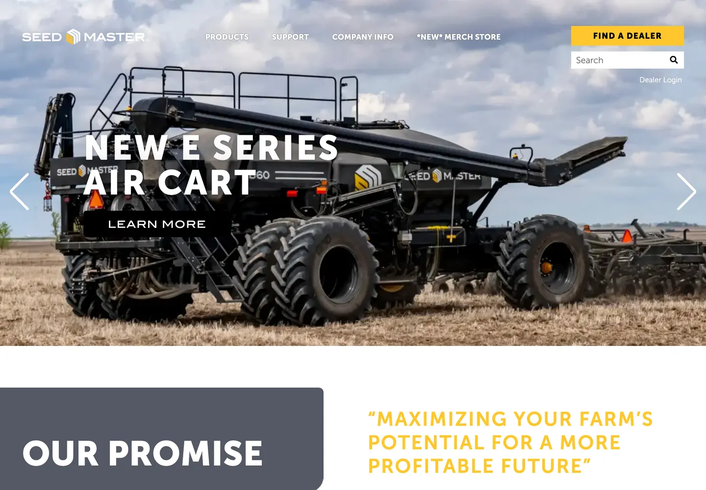 Live site for a farm equipment manufacturer.